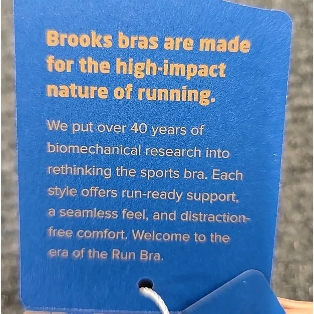 Brooks Dare Racerback Run Bra High Impact Sports Rosewood Flamingo Gym 34E
